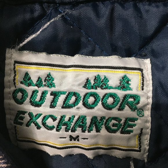 #FF Vintage Outdoor Exchange Flannel medium Shirt Jacket Mens quilted Lined - Picture 6 of 7